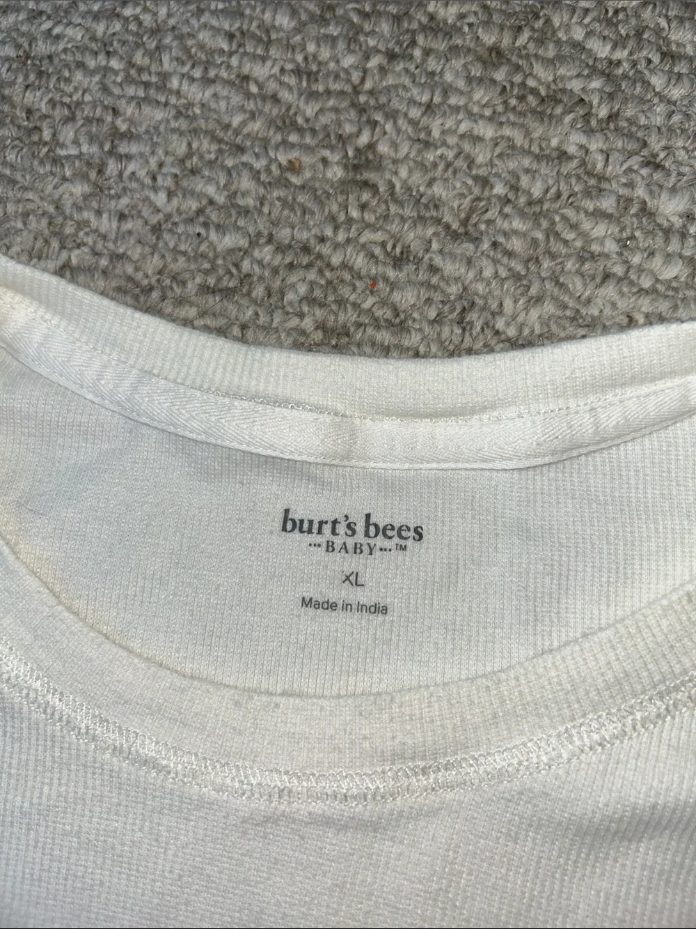 Burt's Bees Baby White Long-Sleeve Tee